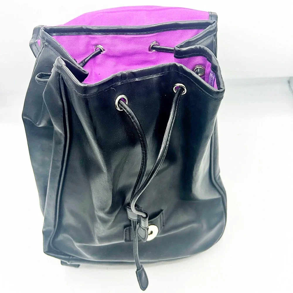 Hello Kitty Backpack‎ Small Black Faux Leather Cameo Print